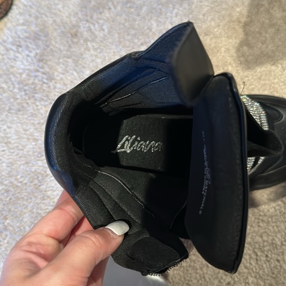 Black wedge bling sneaker - Picture 6 of 6